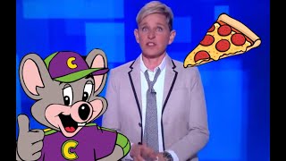 ELLEN CHIMES IN ON CHUCK E CHEESE PIZZA CONSPIRACY
