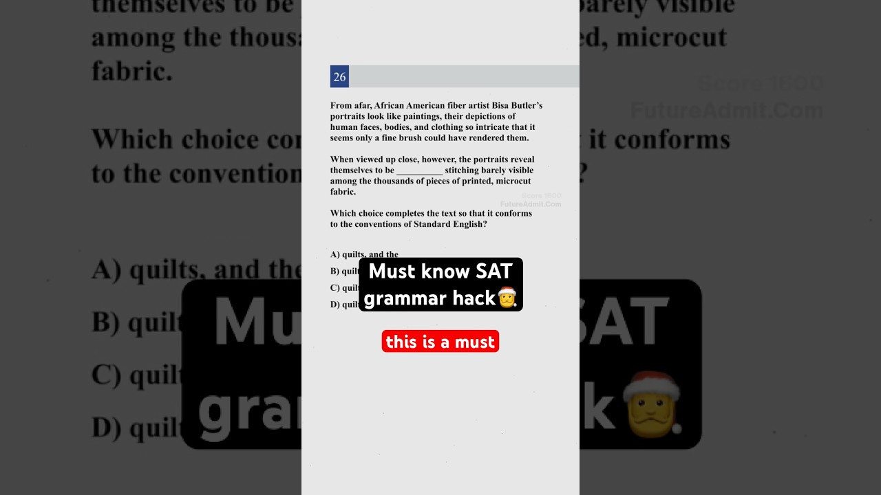 Must know SAT grammar hack ππ #digitalsat #satprep