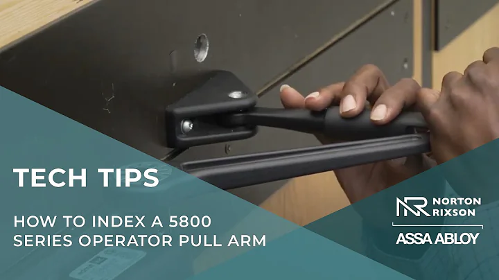 How to index a Norton Rixson 5800 Series operator pull arm - Technical Product Support