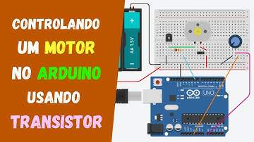 Motor de CC chaveado com transistor no arduino