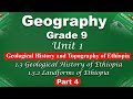 Geography Grade 9 Unit 1 Part 4 Landforms Of Ethiopia Geography Grade 9 Unit 1 Part 4 Landforms Of Ethiopia