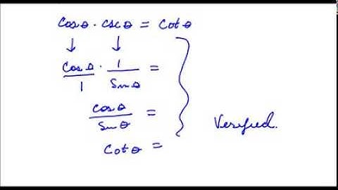 Verify the Trigonometric Identity 1 youtube