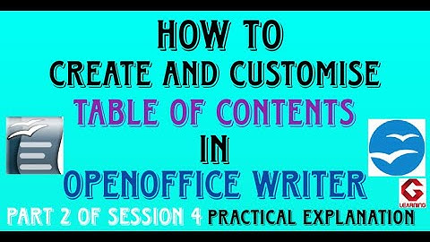Create and custom table of contents in OpenOffice Writer| Unit 1 Digital Documentation | Class 10 IT