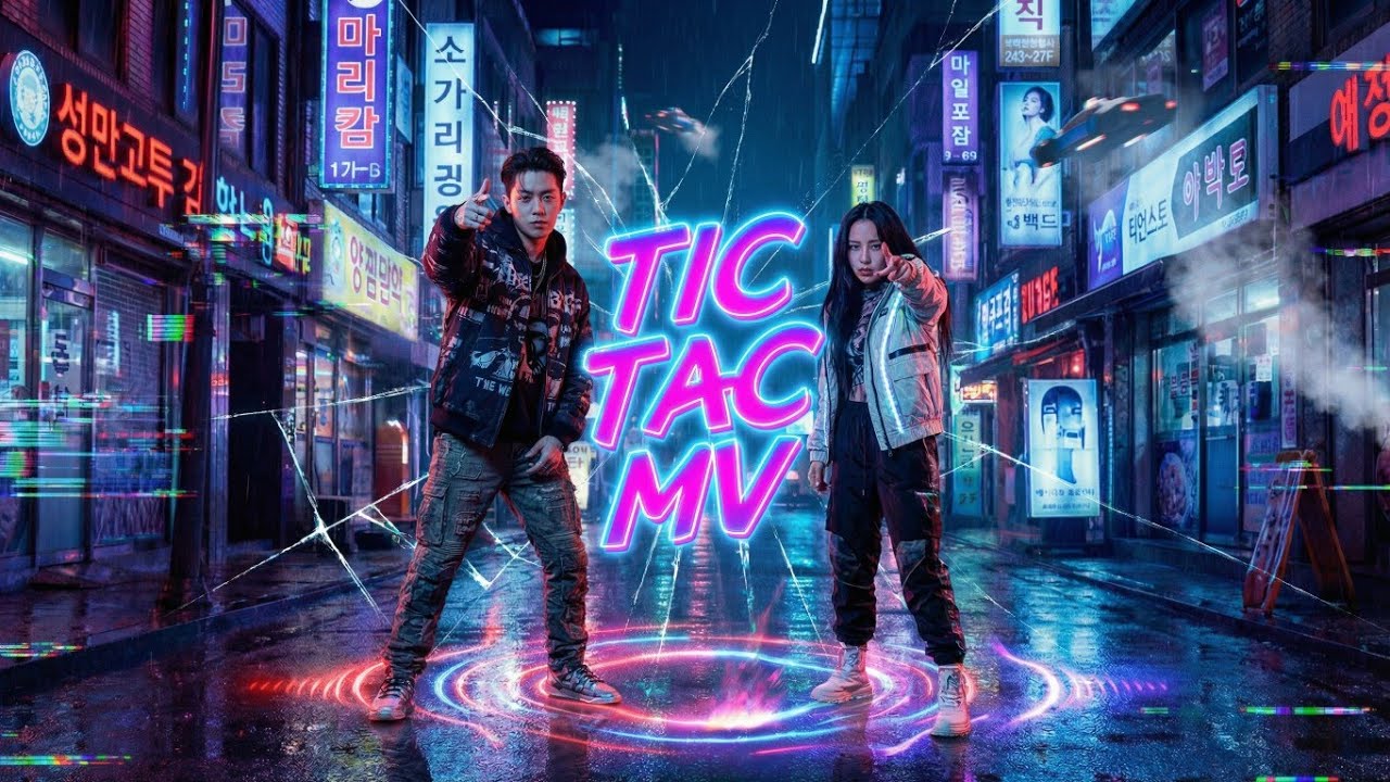 [수노AI MV]🕰Tic Tac | K-Pop HipHop Meets J-Pop | Neon Cyberpunk MV🎞