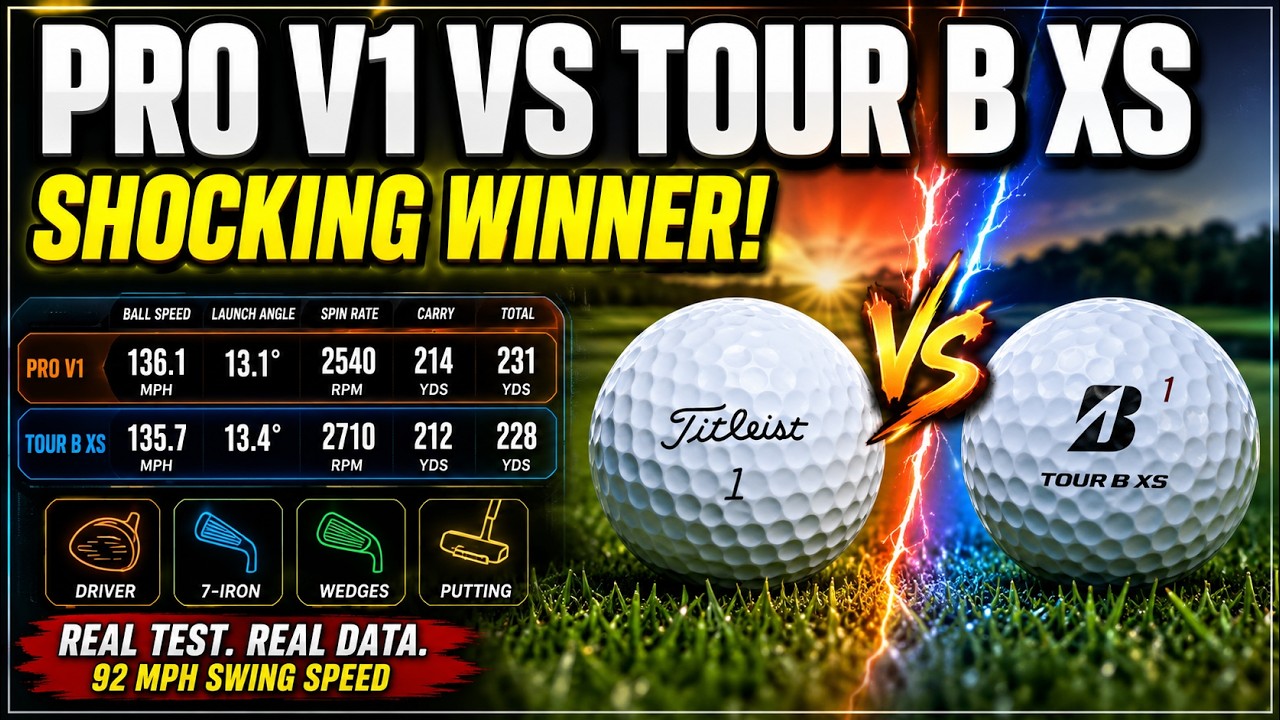 Bridgestone Tour B XS vs Titleist Pro V1 — Tiger's Ball Tested