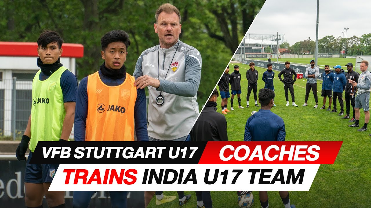 India U17 Football Team Training under VfB Stuttgart Coaches  Building up during intense pressure