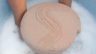 ASMR very soft sand mixed sand 🤎 crunchy silky smooth dipping crumble in 💦🌊💦🤤😋