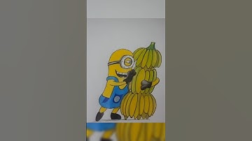 How to Draw Stuart the Minion | Fun Time-Lapse Drawing 🎨💛👓| Omesha Chethiya