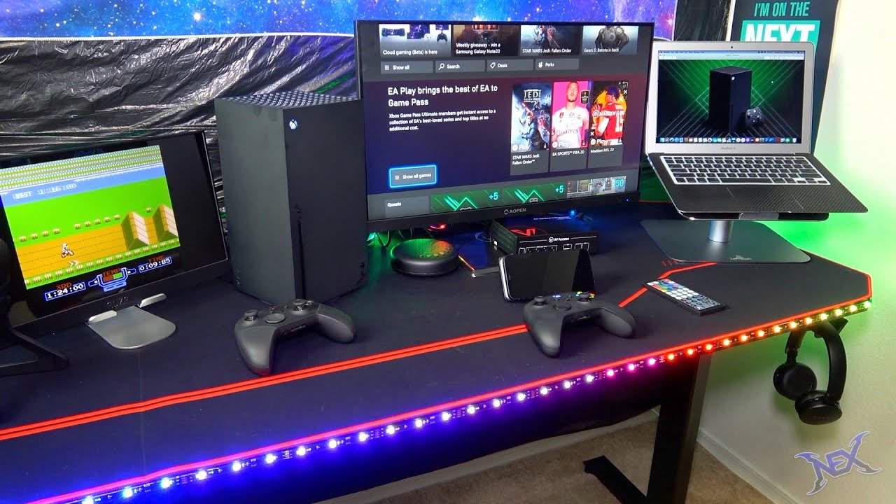 radicaal magnifiek Aanmoediging My Xbox Series X Desk Gaming Setup Built From Scratch (simplified version)  | Nextraker - YouTube