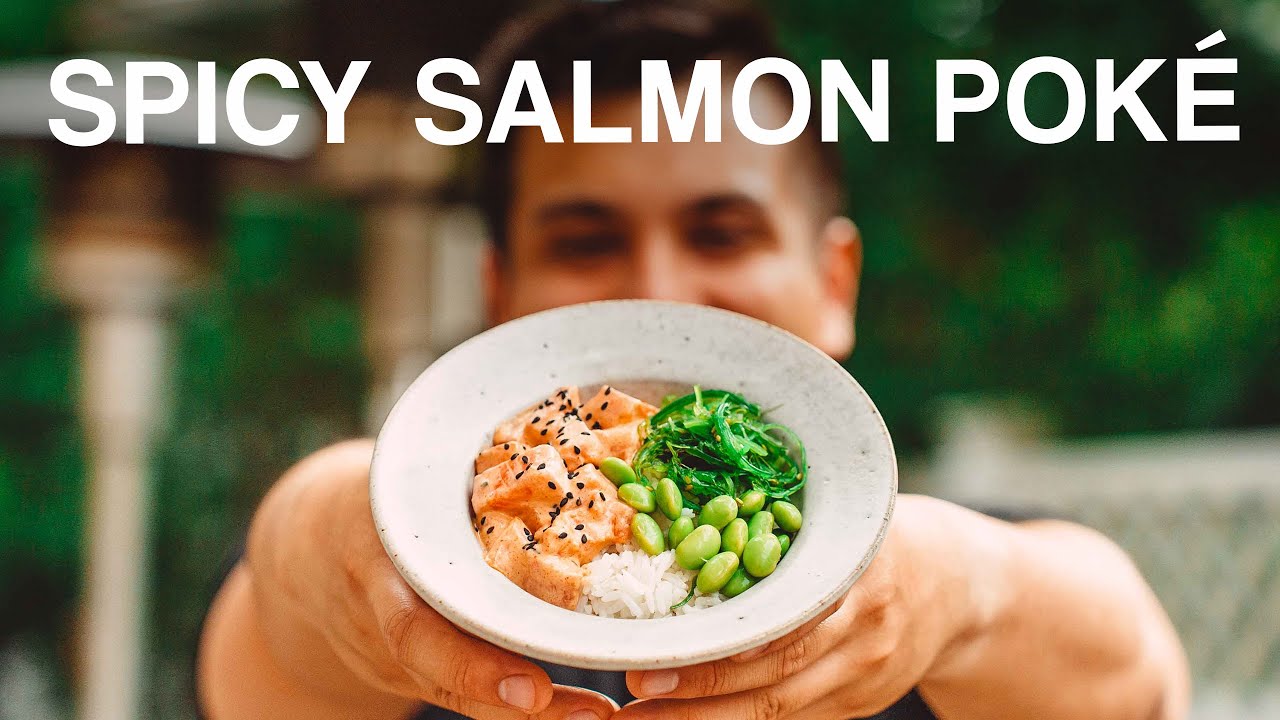 How to make a Spicy Salmon Poke Bowl! YouTube