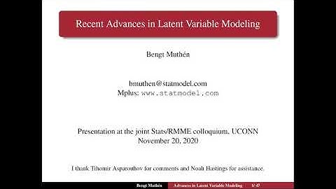 Recent Advances in Latent Variable Modeling