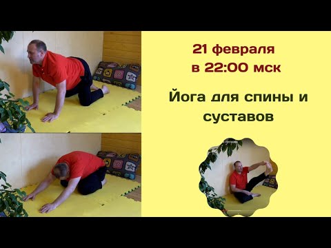 Йога для начинающих! Упражнения для спины и суставов!