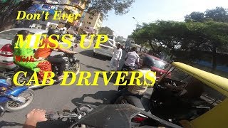 ROAD RAGE - BIKER VS CAB DRIVER on BTM RING ROAD