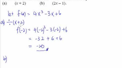 7. The Remainder Theorem - Example 4 (Basic)