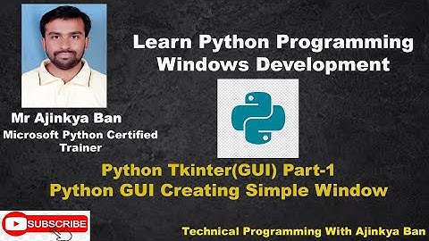 Creating Simple Window using tkinter- part 1