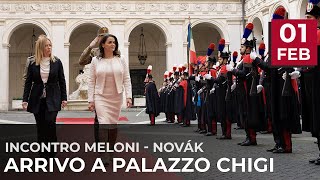 Il Presidente Meloni accoglie Katalin Novák, Presidente dell'Ungheria