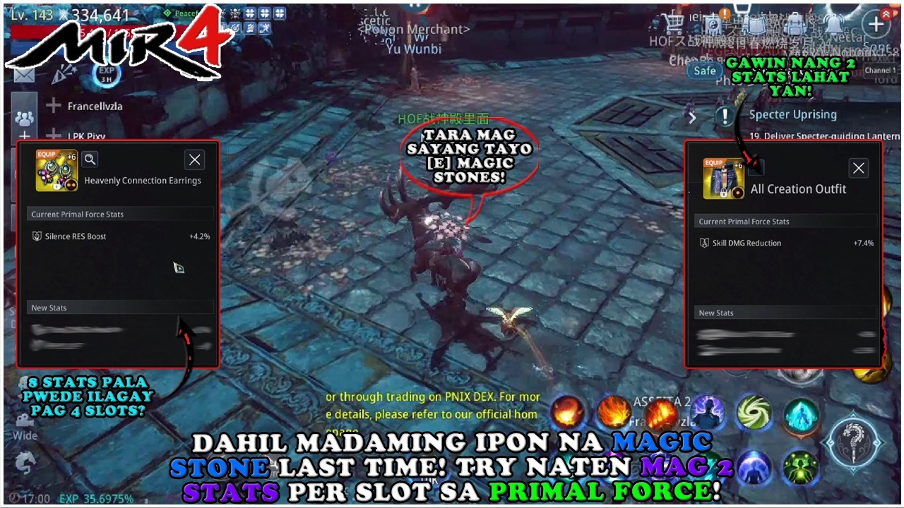 MIR4 - TAMANG SPAM MUNA SA PRIMAL FORCE! TRY KO LANG BAKA MAKAPAG DOUBLE STATS SA MGA SLOTS! - F2P