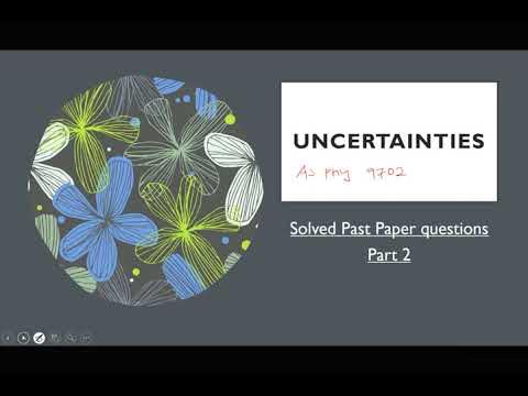 Uncertainties SOLVED Past Paper Questions Part 2 - YouTube