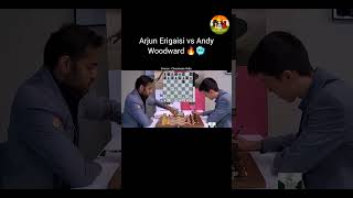 Arjun Erigaisi vs Andy Woodward 🔥 🥶☠️ #ArjunErigaisi #AndyWoodward #chess #shorts #shortsfeed