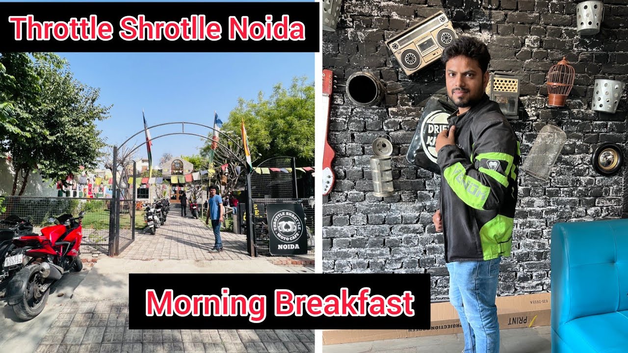 Sunday Ride to Throttle Shrottle Cafe Noida|| Biker's Café|| Morning Breakfast||