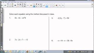 Multi-step Equations Notes