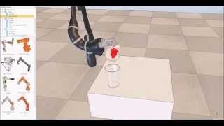 Robotics Simulation: Jaco Manipulator Grasping Cups in V-REP