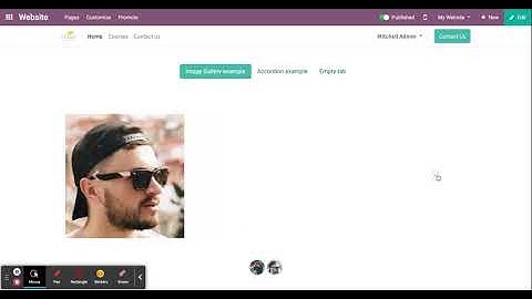 Regular behaviour of Odoo snippets