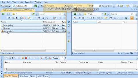 Uploading files using SmartFTP