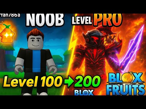 Blox Fruits Part 3: Level 100 to 200 ⚔️ | Noob to Pro Journey with Light Fruit🔥 #roblox #bloxfruits