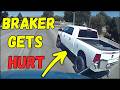 IDIOT LEARNS WHY HE SHOULDN'T CUT OFF A SEMI TRUCK