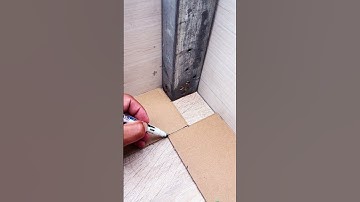 Cách lấy dấu để cắt gạch men ở trong góc #diy #shortvideo #meohay #catgachme #shorts #handmade #meo