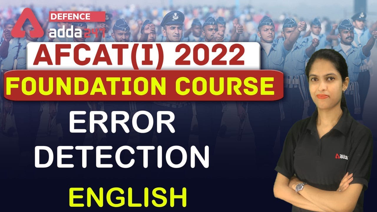 AFCAT 1 2022 | English | Error Detection
