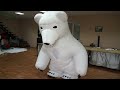 Надувной костюм Медведь. Aufblasbaren beweglichen Maskottchen Kostüm Polar Bär - Weiss Bär