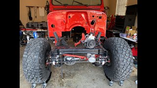 Jeep CJ7 Update 44 - Jeep's Back and the Firewall is Painted!!