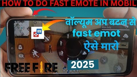 Fast Emote in Free Fire 😱 Volume Button Secret Trick | Auto Clicker 2025 #freefire