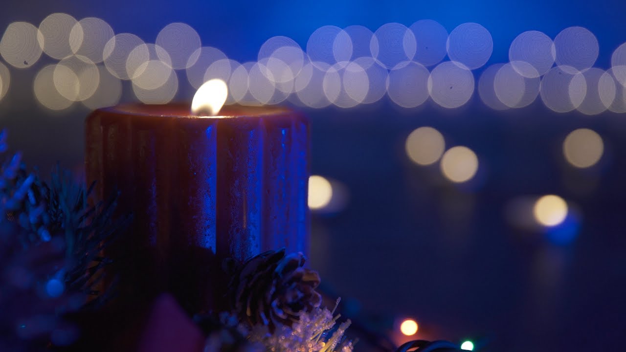 4K Motion Background - Peaceful Christmas Candle - YouTube