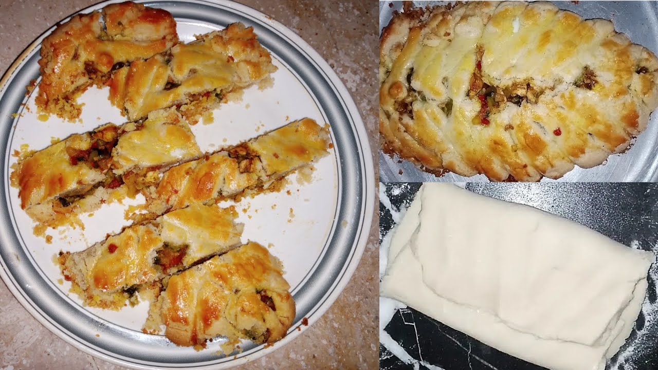 Patties sheet patties dough without butter puff pastry dough