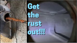 Old school trick to clean a rusted out gas tank.