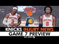  major knicks injury news on josh hart  og anunoby  game 7 vs pacers preview  prediction