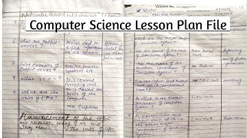 Computer Science Lesson Plan File || B.Ed English Medium ||