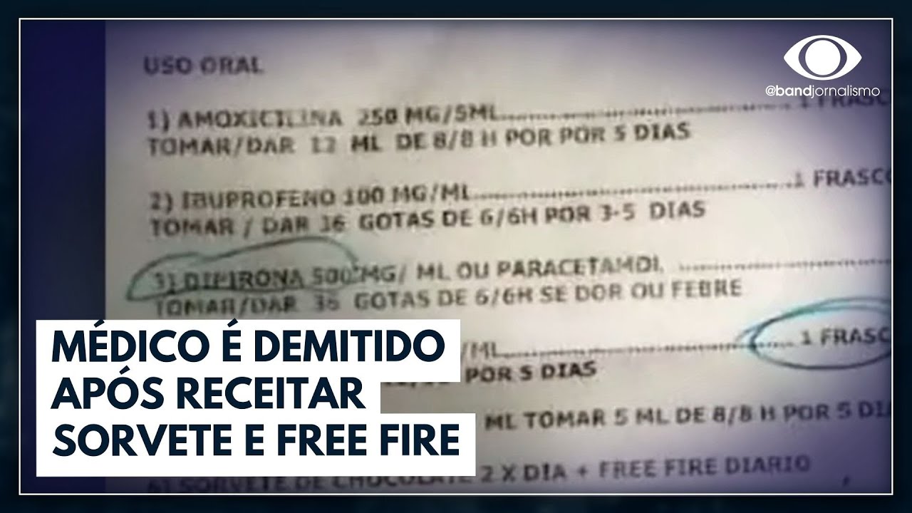 Médico que receitou sorvete e Free Fire é recontratado - 01/06/2023 -  Cotidiano - Folha