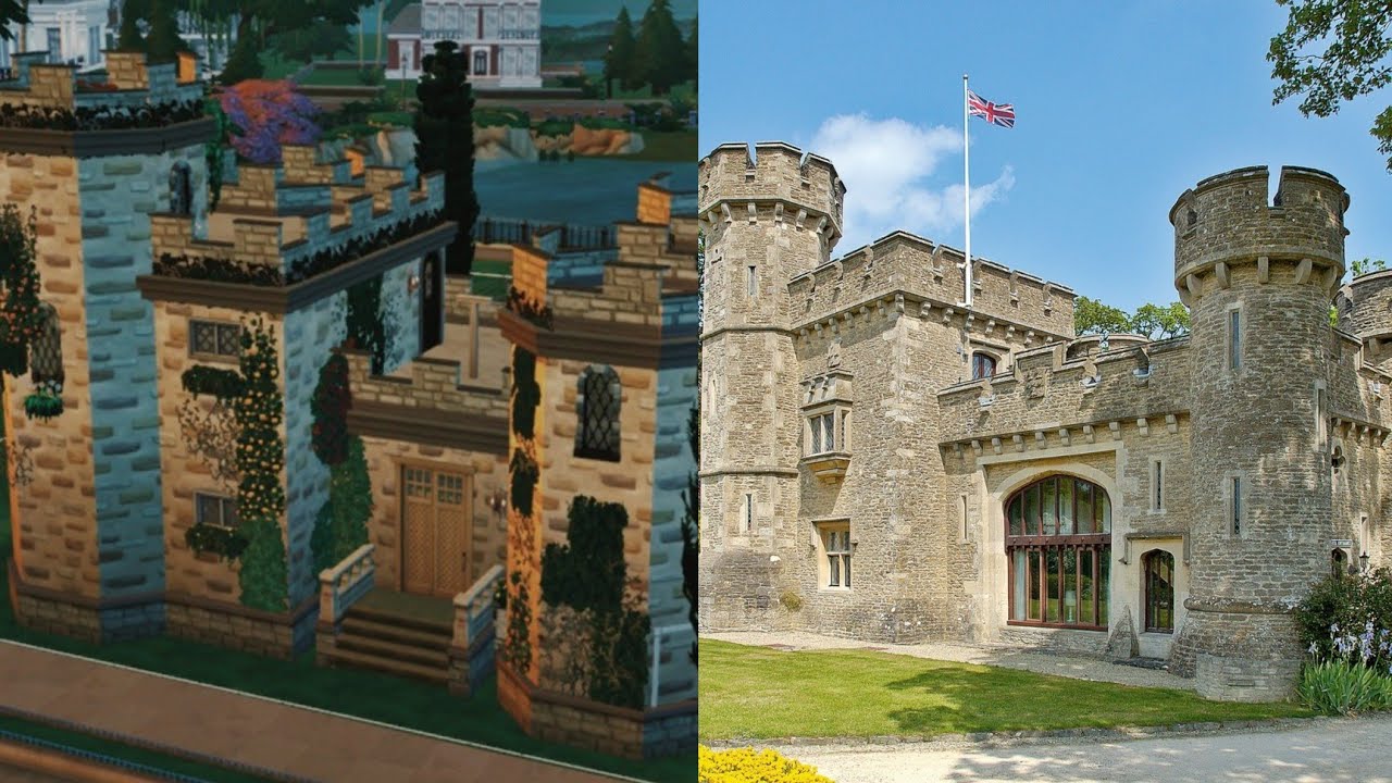 Imitating real building! | Bath Lodge Mini / Small Castle | Sims 4 Speed Build | No CC