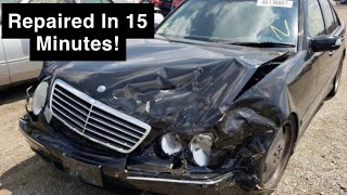 Repairing A Wrecked E55 AMG W210 In 15 Minutes
