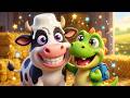El Bebé Dinosaurio Visita la Granja y Conoce Nuevos Amigos 🐄 Canciones Infantiles y Rimas para