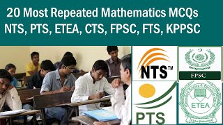 TOP 20 Maths most repeated questions in NTS PTS FTS OTS PPSC KPPSK
