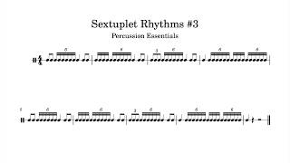 Sextuplets #3 – Drum line Warm-Up Play-Along (60–180 BPM) | Practice Track
