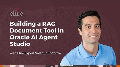 Building a RAG Document Tool in Oracle AI Agent Studio