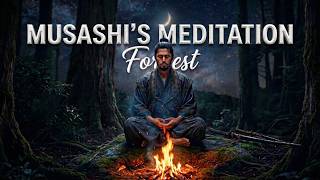 Relaxing Musashi`s Forest Meditation 🌲 | Deep Night Campfire & Zen Ambience 🔥