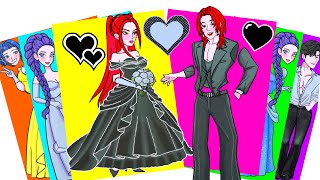 OMG! Dark Fairytale Wedding 👑 HUNTRIX Mira & Abby Saja | KPop Demon Hunters Sticker Book screenshot 2