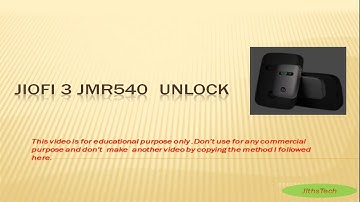 Jiofi3 JMR540 unlock New trick for locked modems with latest firmware